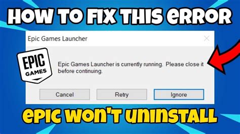epic launcher is currently running